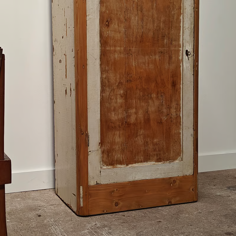 One door cabinet wood and old white paint 4.png