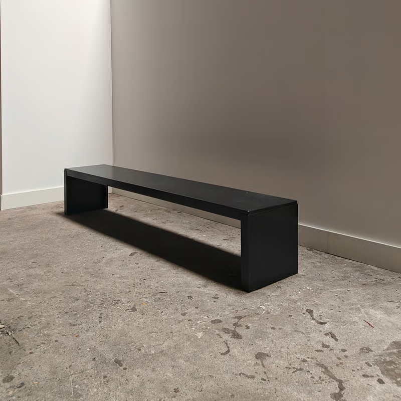 Dark steel rectangular coffee table 1990s