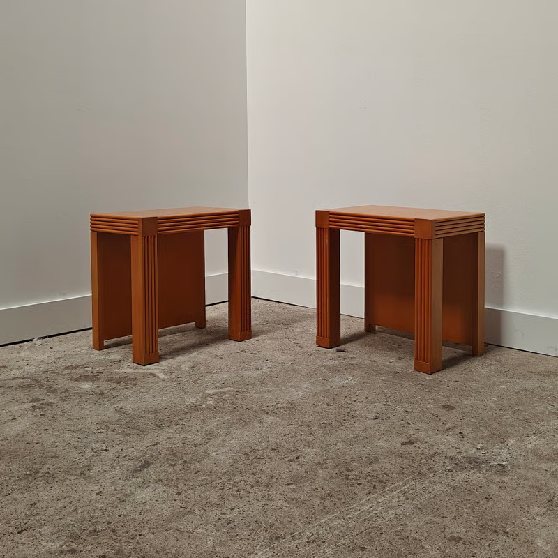 Elm Nightstands from France 1980s, set of 2