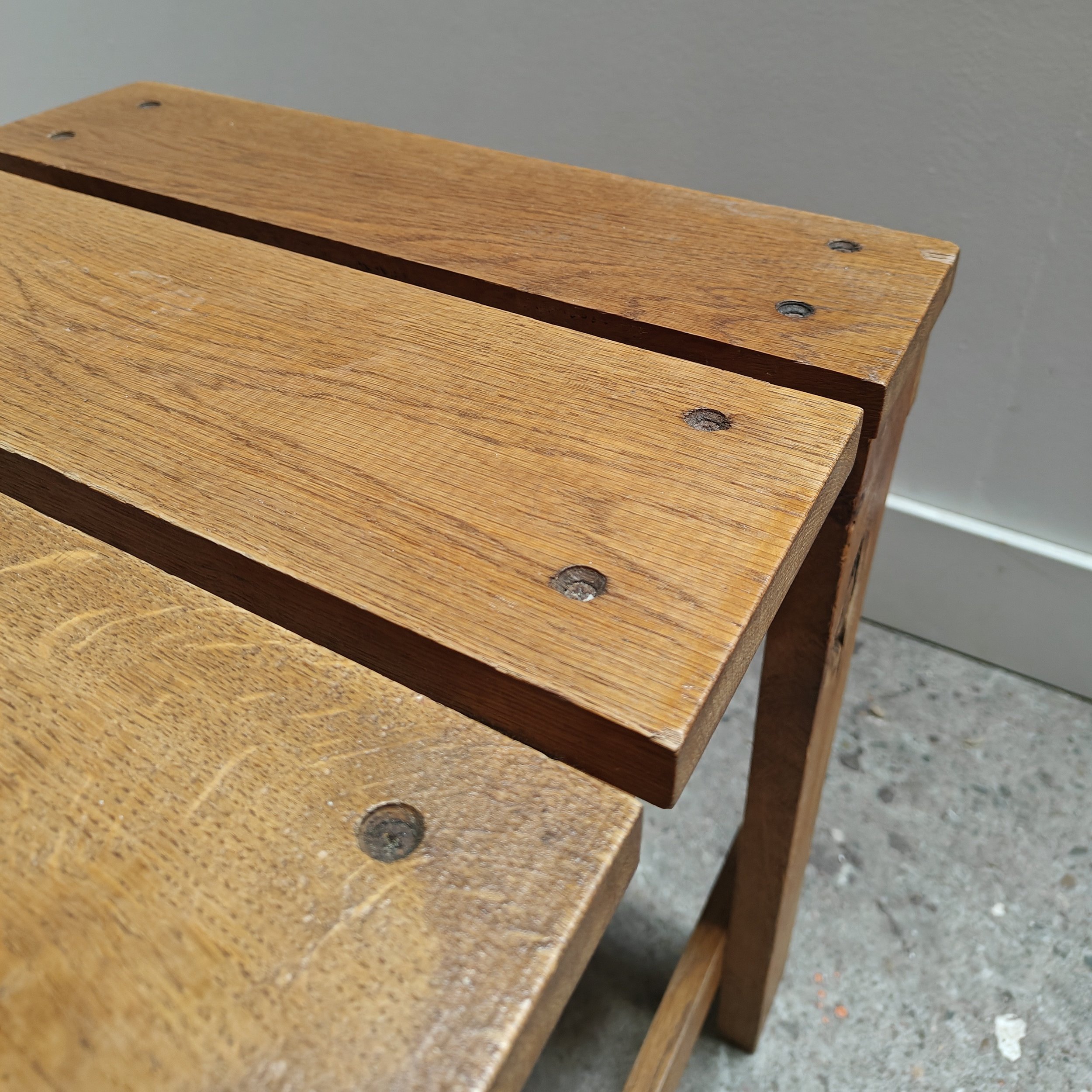 Dutch carpenter made oak dining chairs from the 1960's 8.jpg