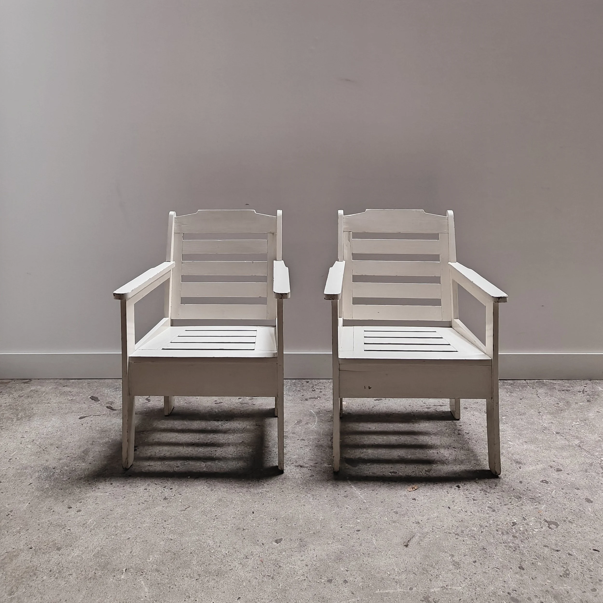 White painted Amsterdamse school armchairs 1930s 6.jpg