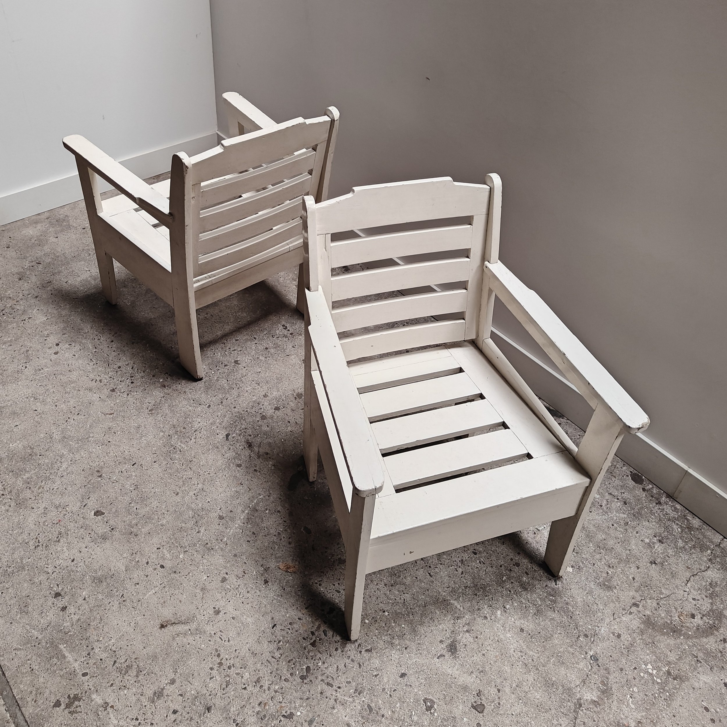 White painted Amsterdamse school armchairs 1930s 9.jpg
