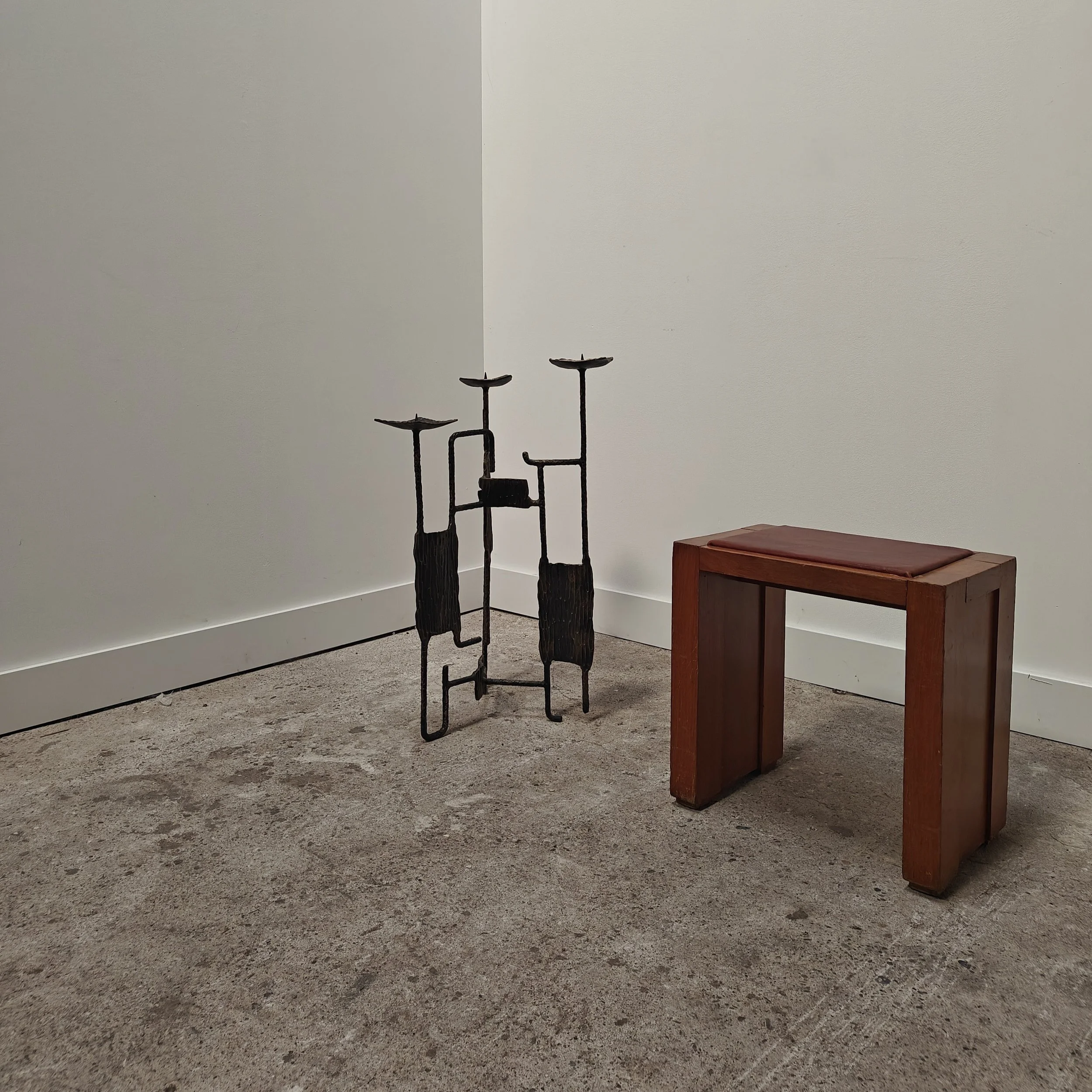 XL metal candlestick 75cm