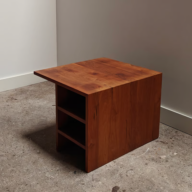 Asymmetrical teak side table from the 80s 5.png