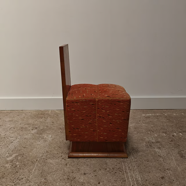 Art deco stool with stylish backrest 5.png