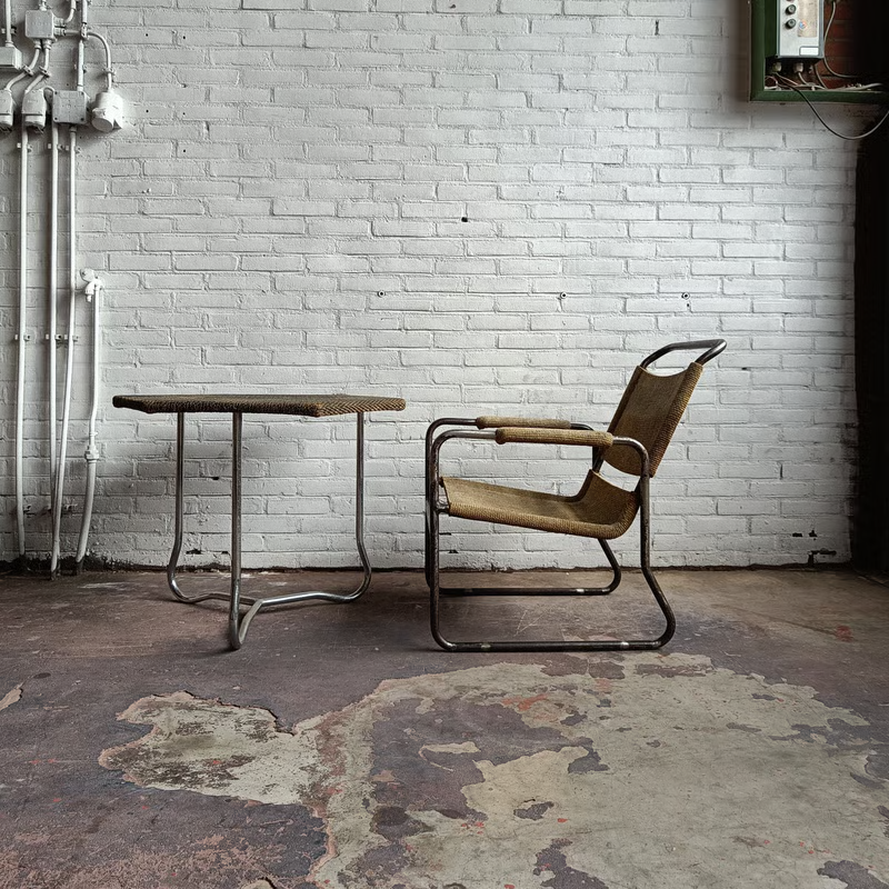 Bas van Pelt tubular armchair with sidetable 1.png