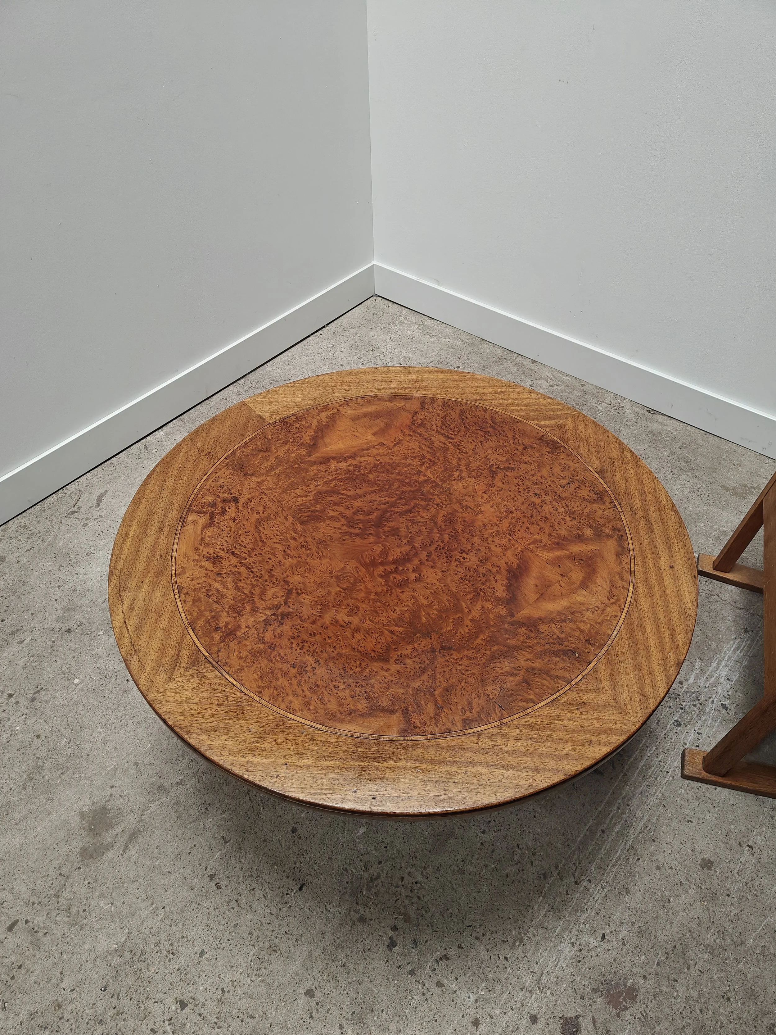 Amsterdamse School side table with hammered copper base 7.jpg