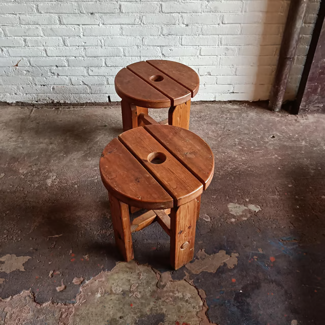 Scandinavian 1970s pine stools, set-2 6.png