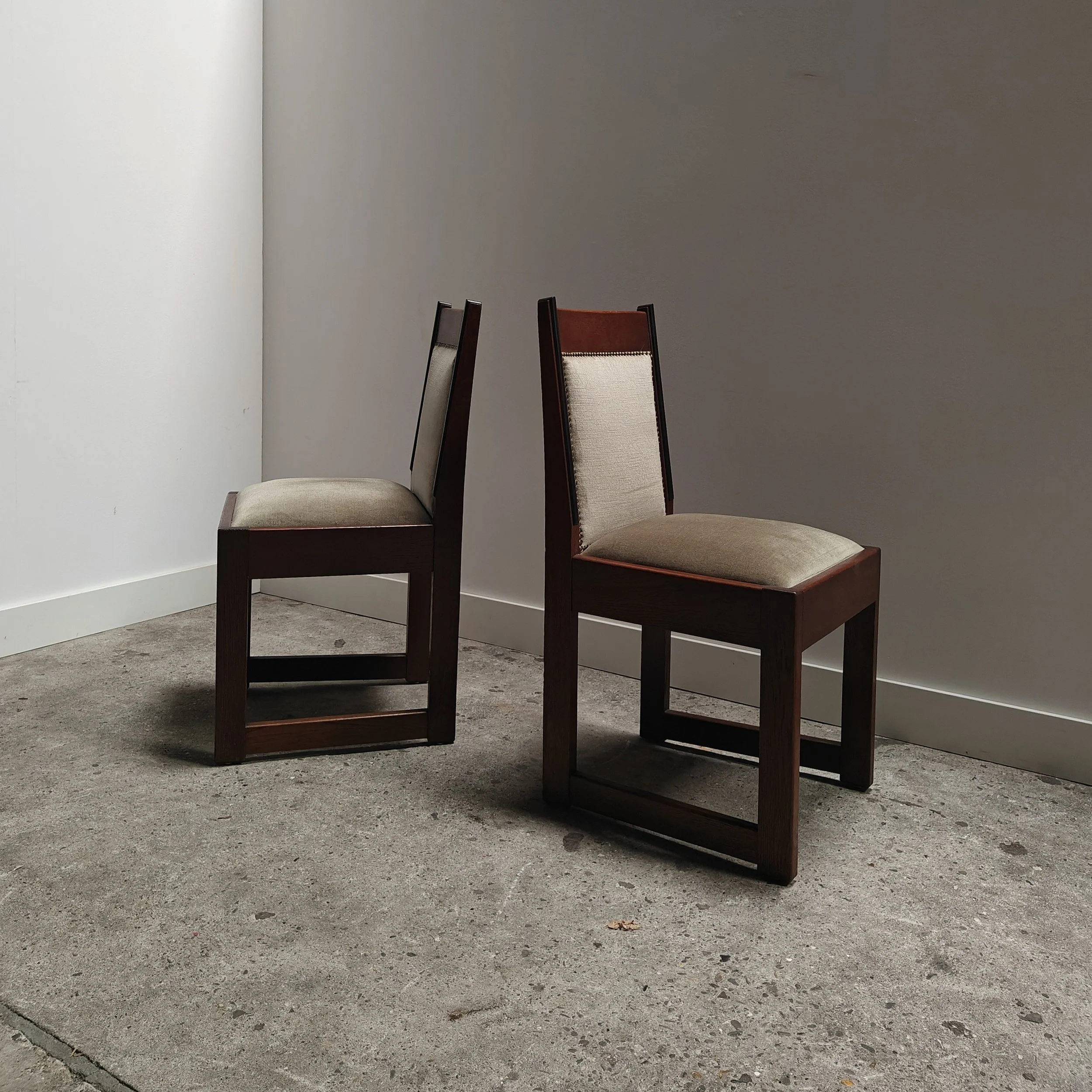 Haagse school dining or side chairs green veloer 1.jpg