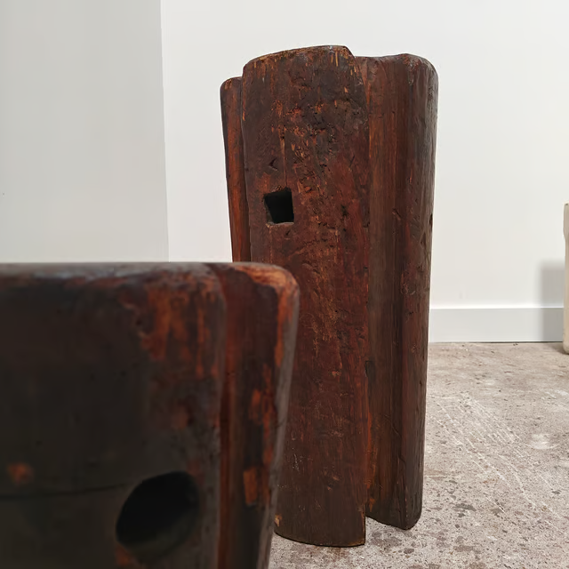 Antique wooden wabi sabi pedestals 6.png