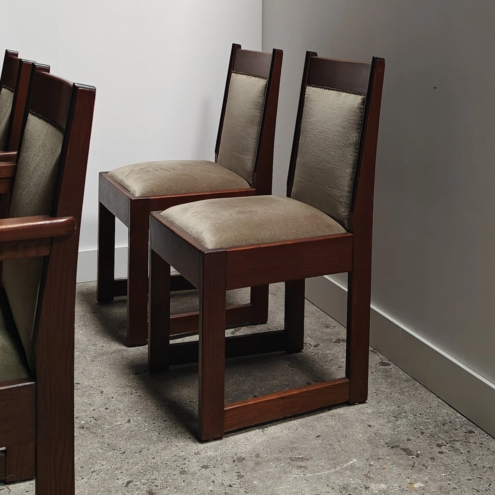 Haagse school dining or side chairs green veloer 5.jpg