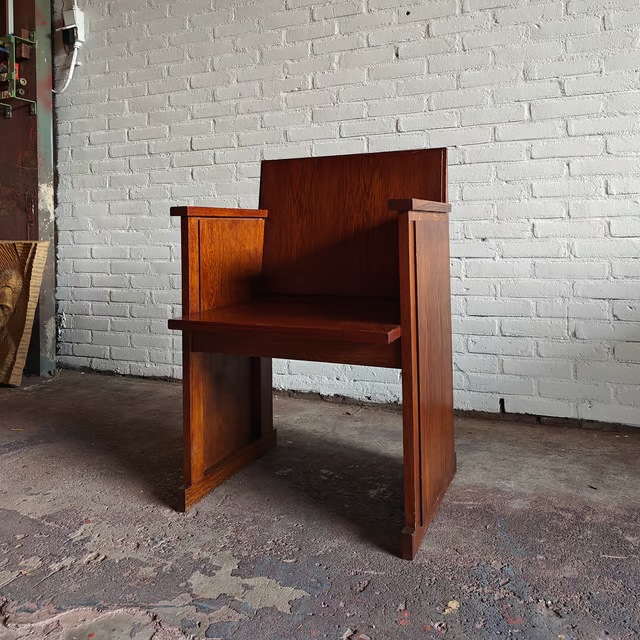 Modernist oak sidechair
