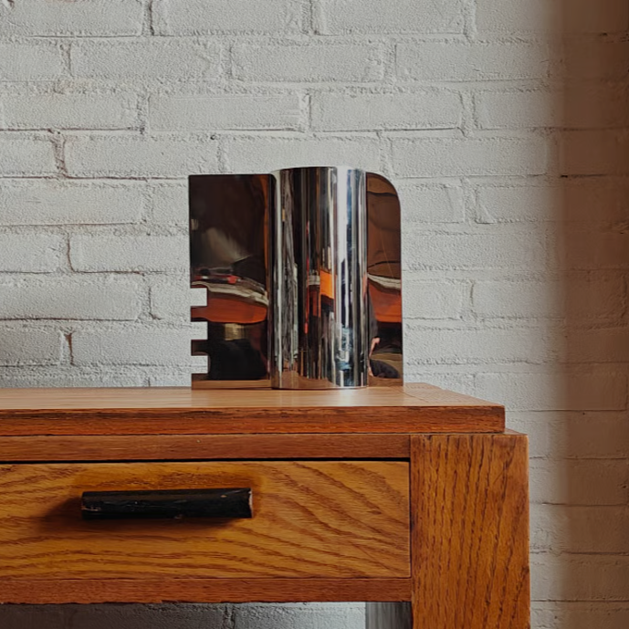 Chrome Zepter design vase by Davorin Horvat