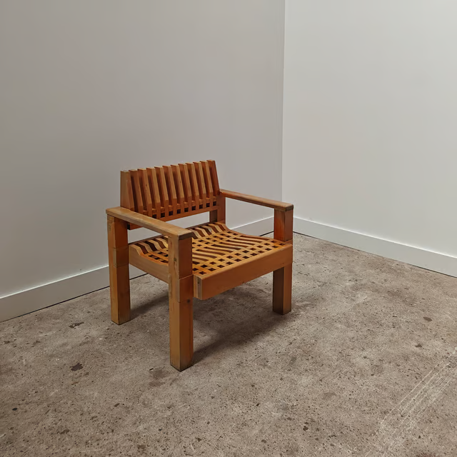 Unique architectural sculptural armchairs