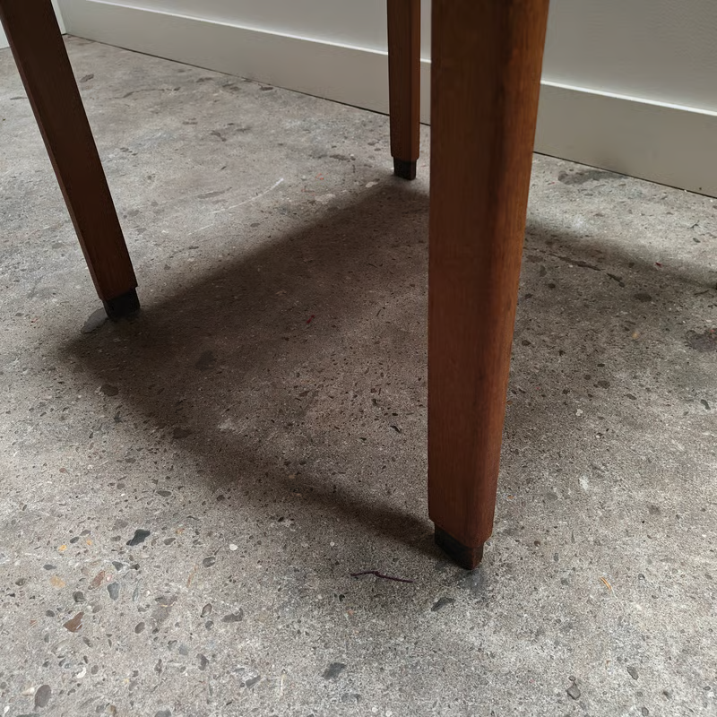 Blond oak square side table from the 1930's 6.png