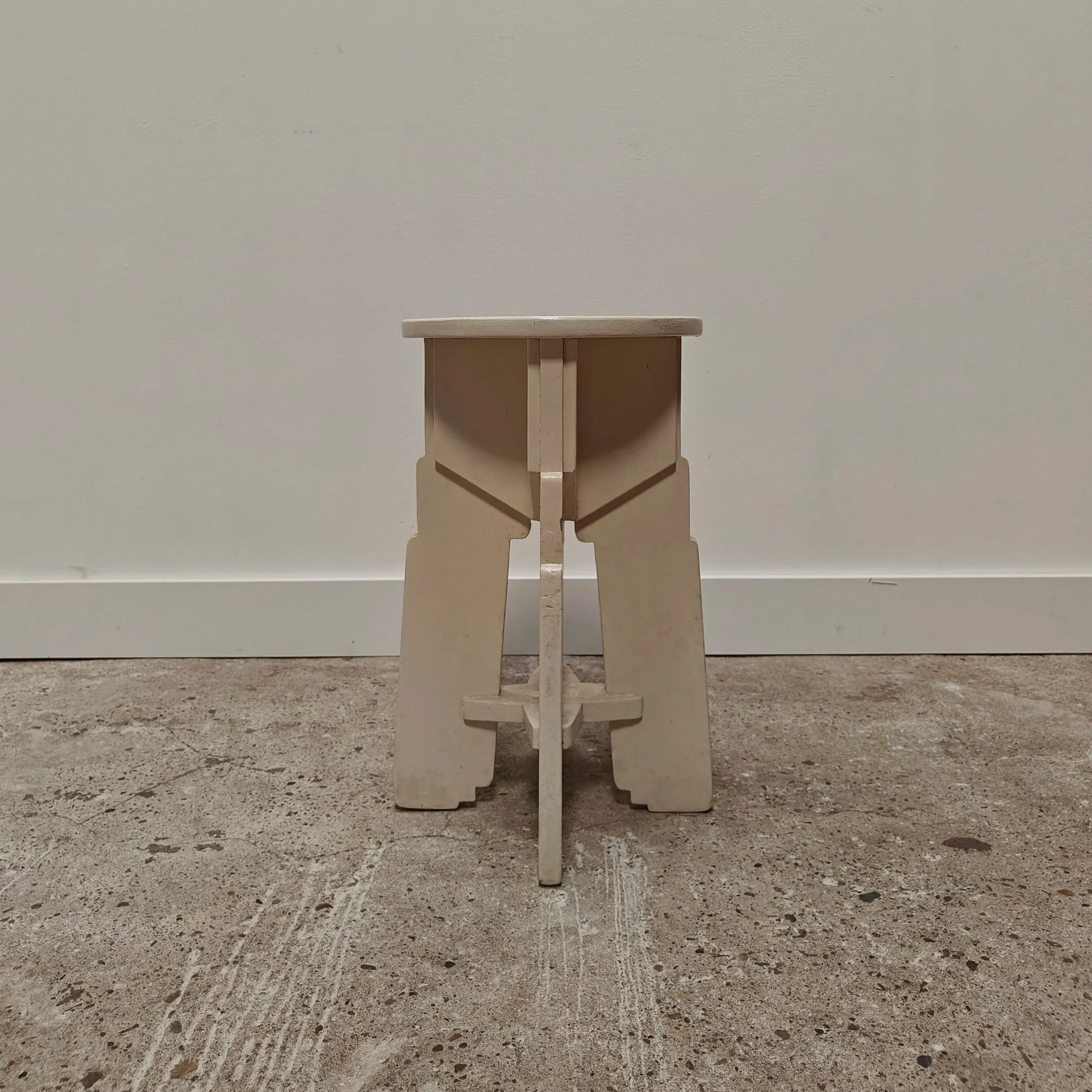 Amsterdam school off white stool