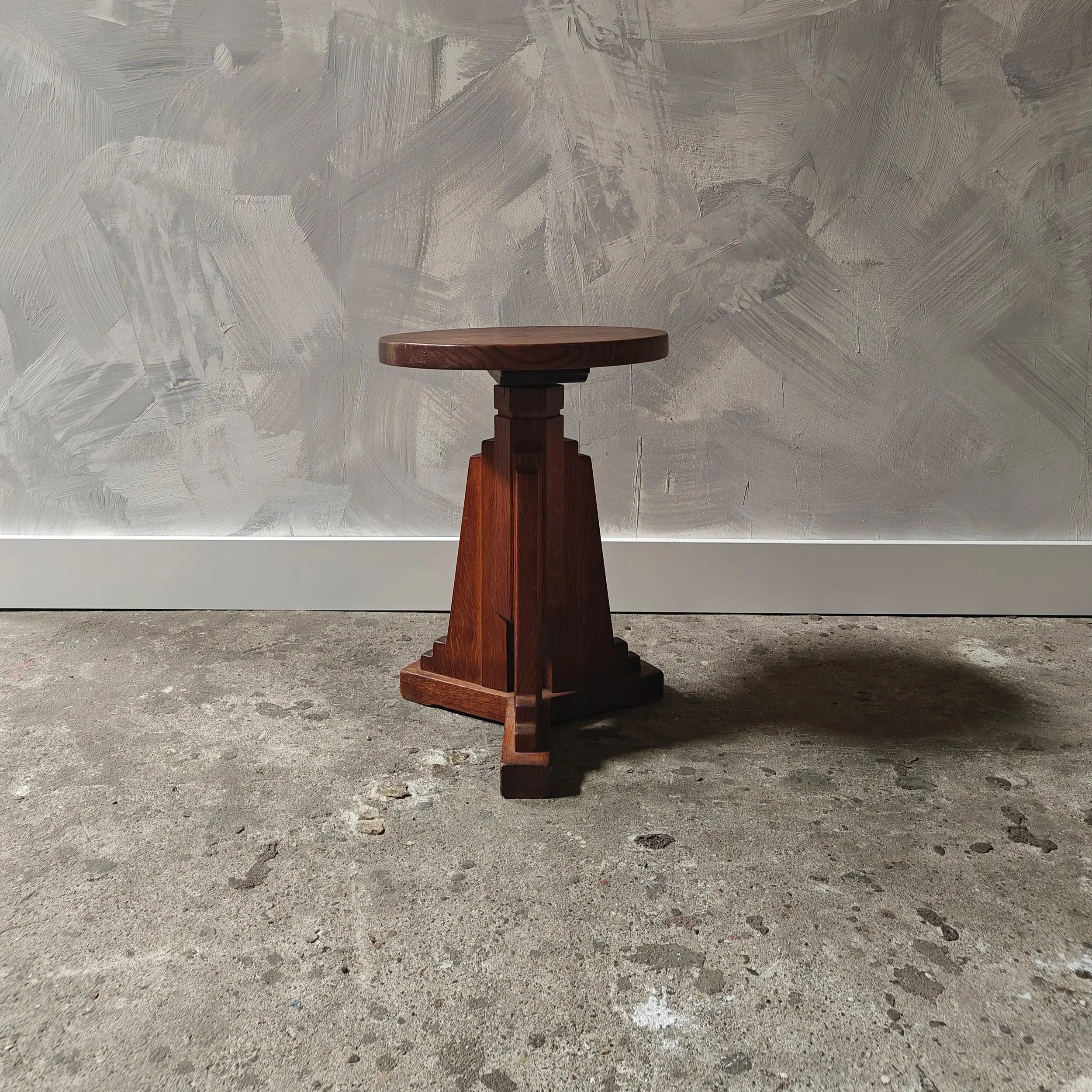 Art Deco stool height adjustable