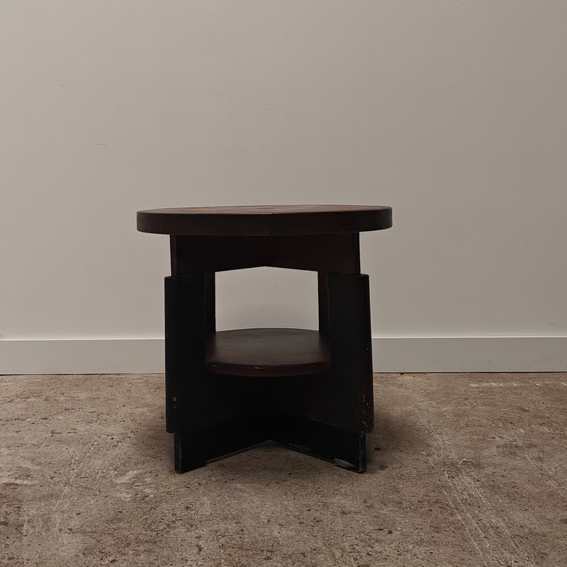 Patinated Amsterdamse school side table 3.png