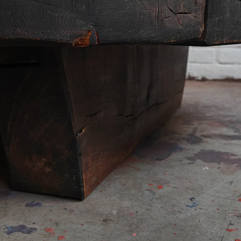 Solid oak round coffee table 6.png