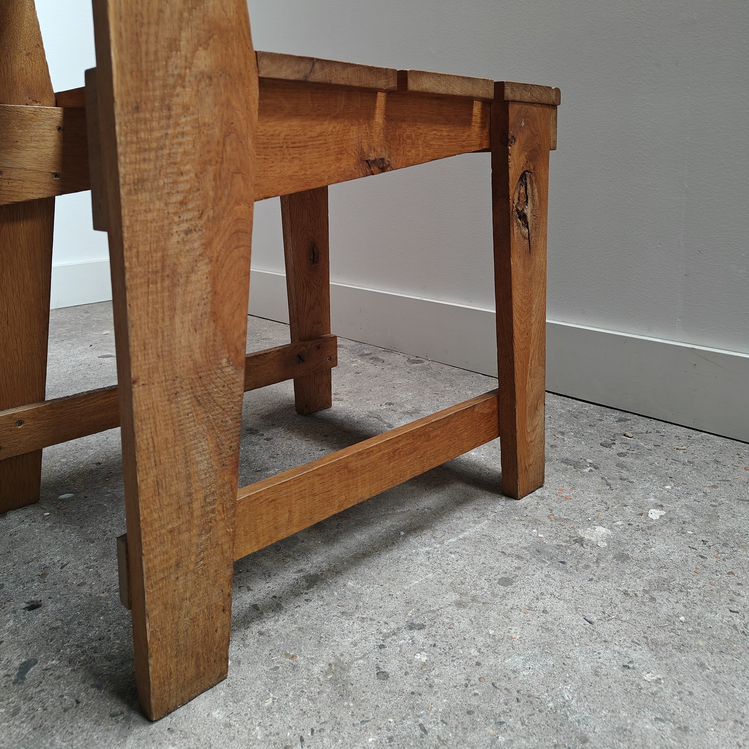 Dutch carpenter made oak dining chairs from the 1960's 7.jpg