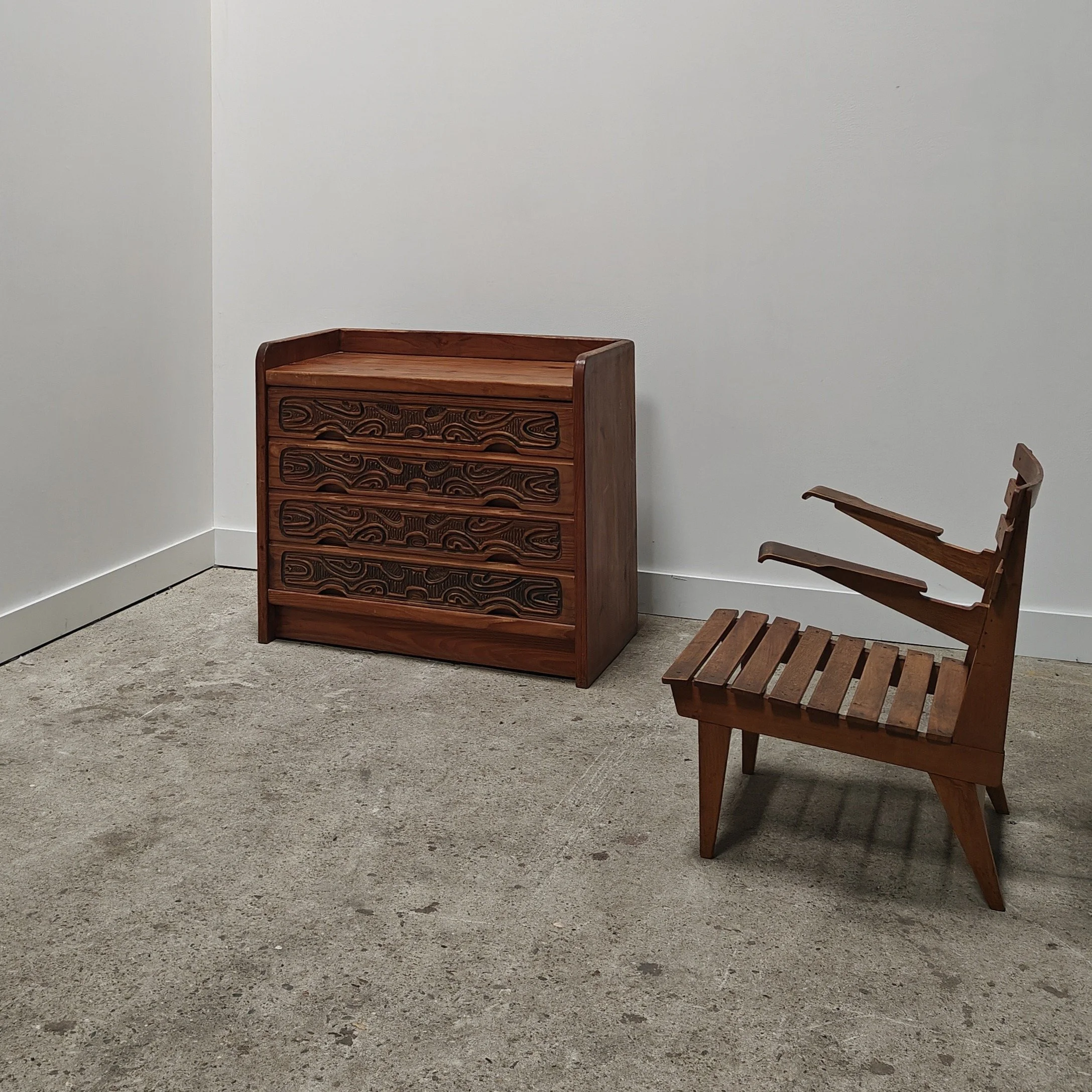 Pine decorated chest of drawers 1970s 8.jpg