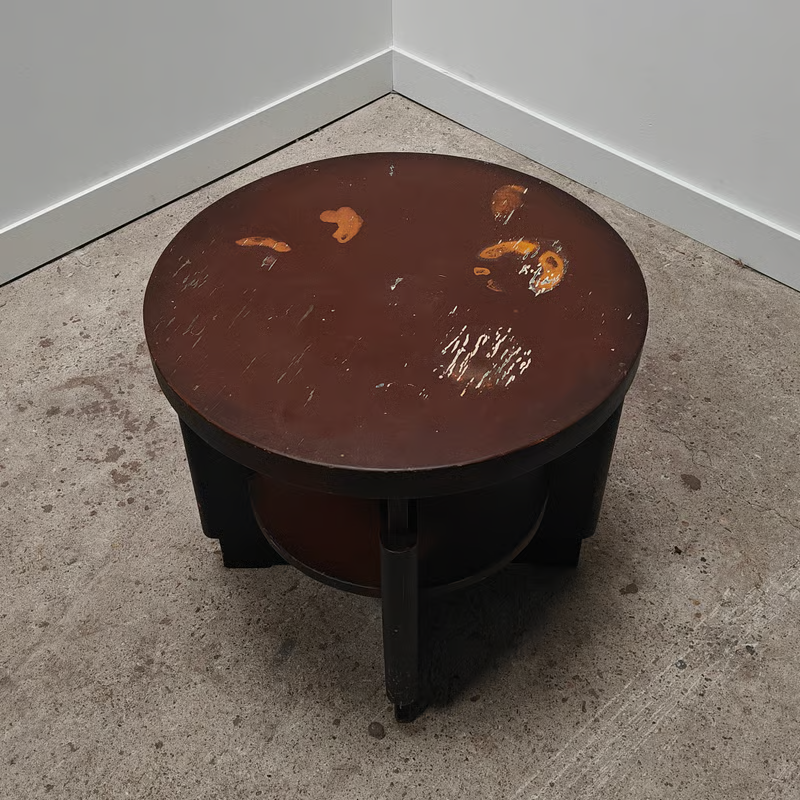 Patinated Amsterdamse school side table 7.png