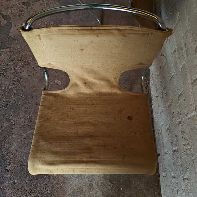 Pascal Mourgue Biscia chairs with canvas seats 6.png