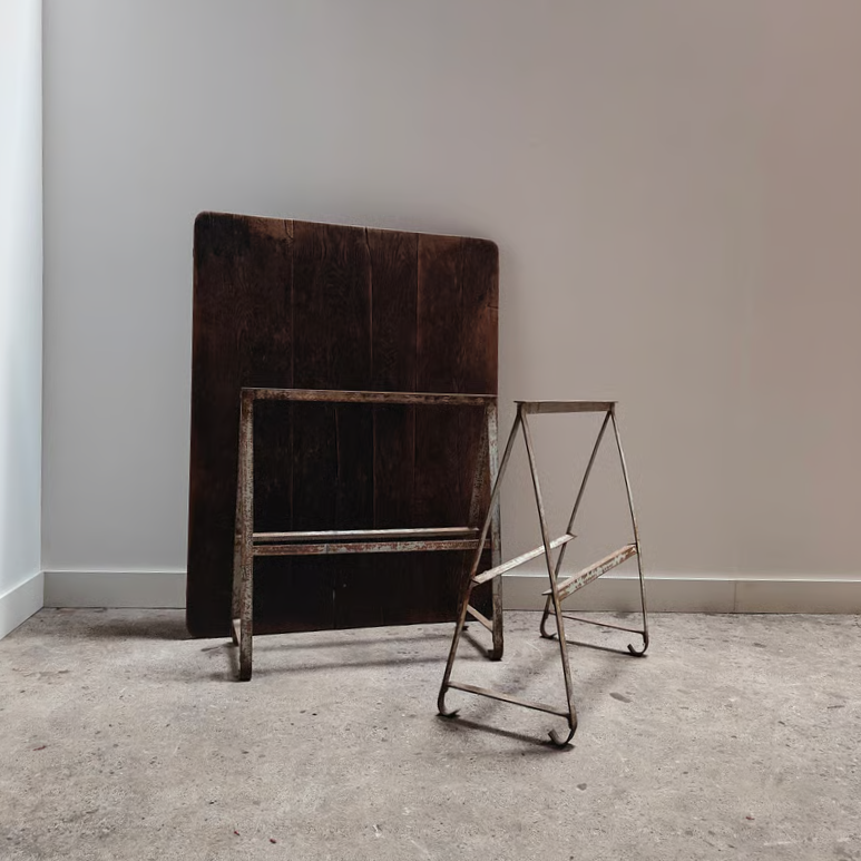 Trestles and plank top table