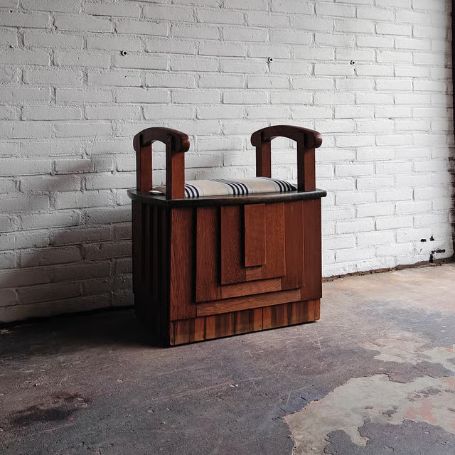 Hallway stool Amsterdamse School 1930s