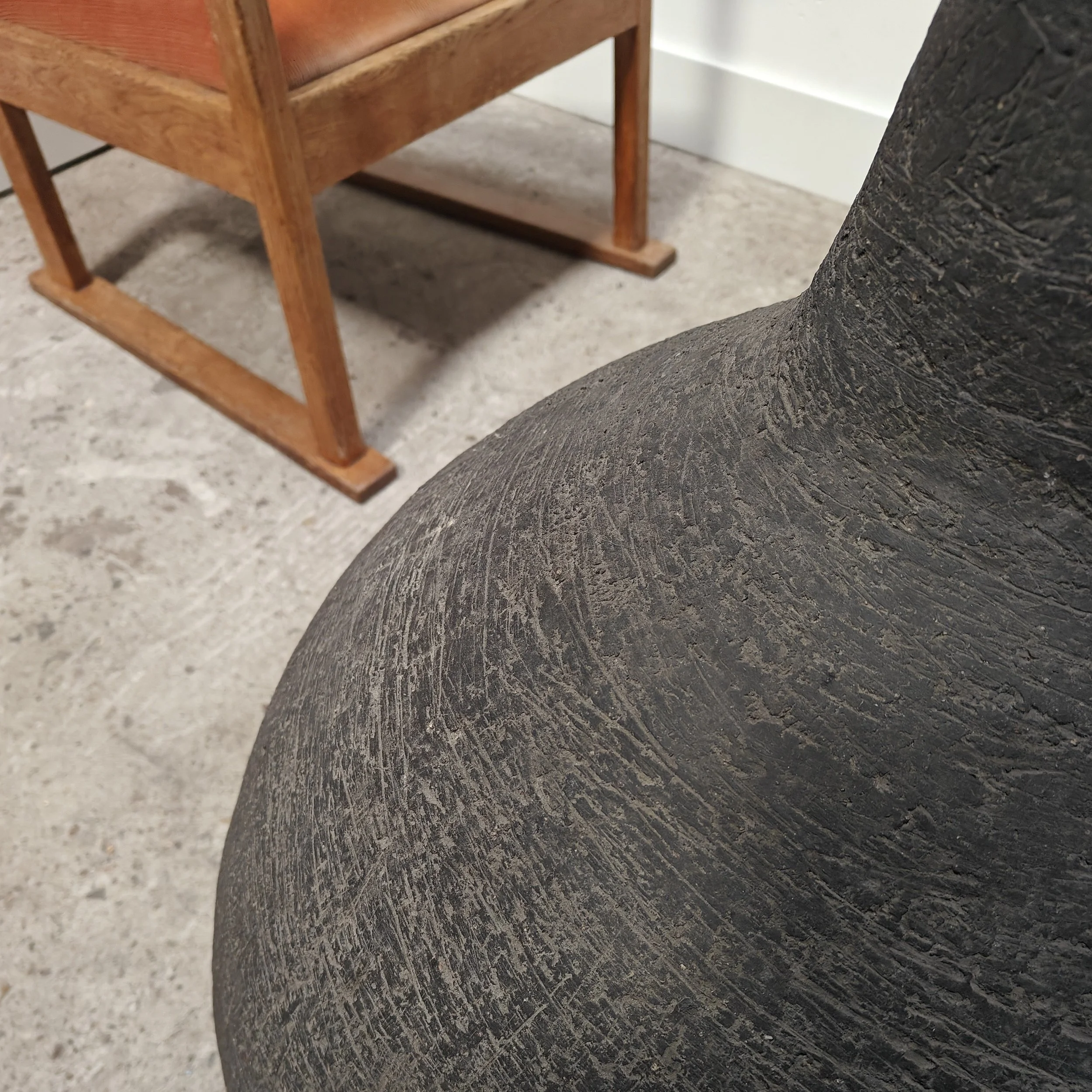 An exceptionally large studio made earthenware vase 5.jpg