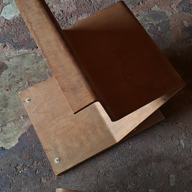 Unique sculptural plywood chairs Studies from the 1970's 10.png