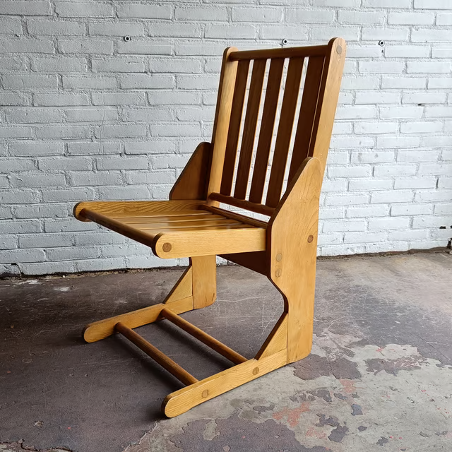 Unique turn around chair, angled front view