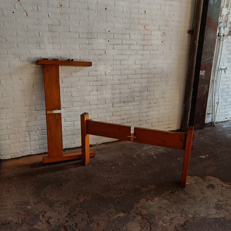 Modernist pine dining - side table 4.png