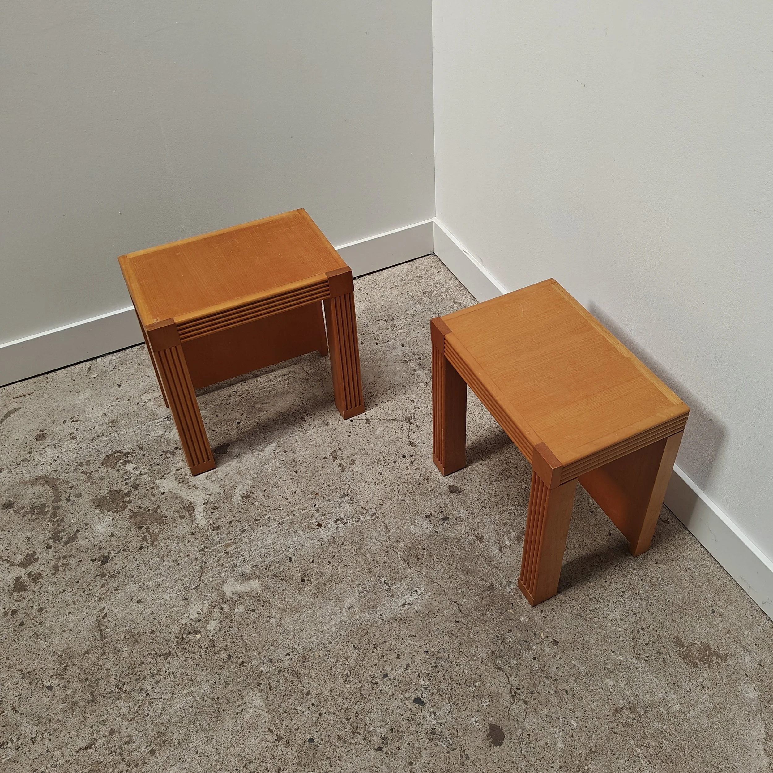 Elm Nightstands from France 1980s 5.jpg