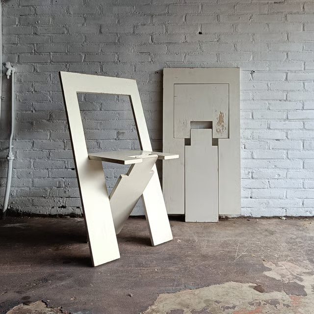 Rare foldable chairs by Martijn Swaab