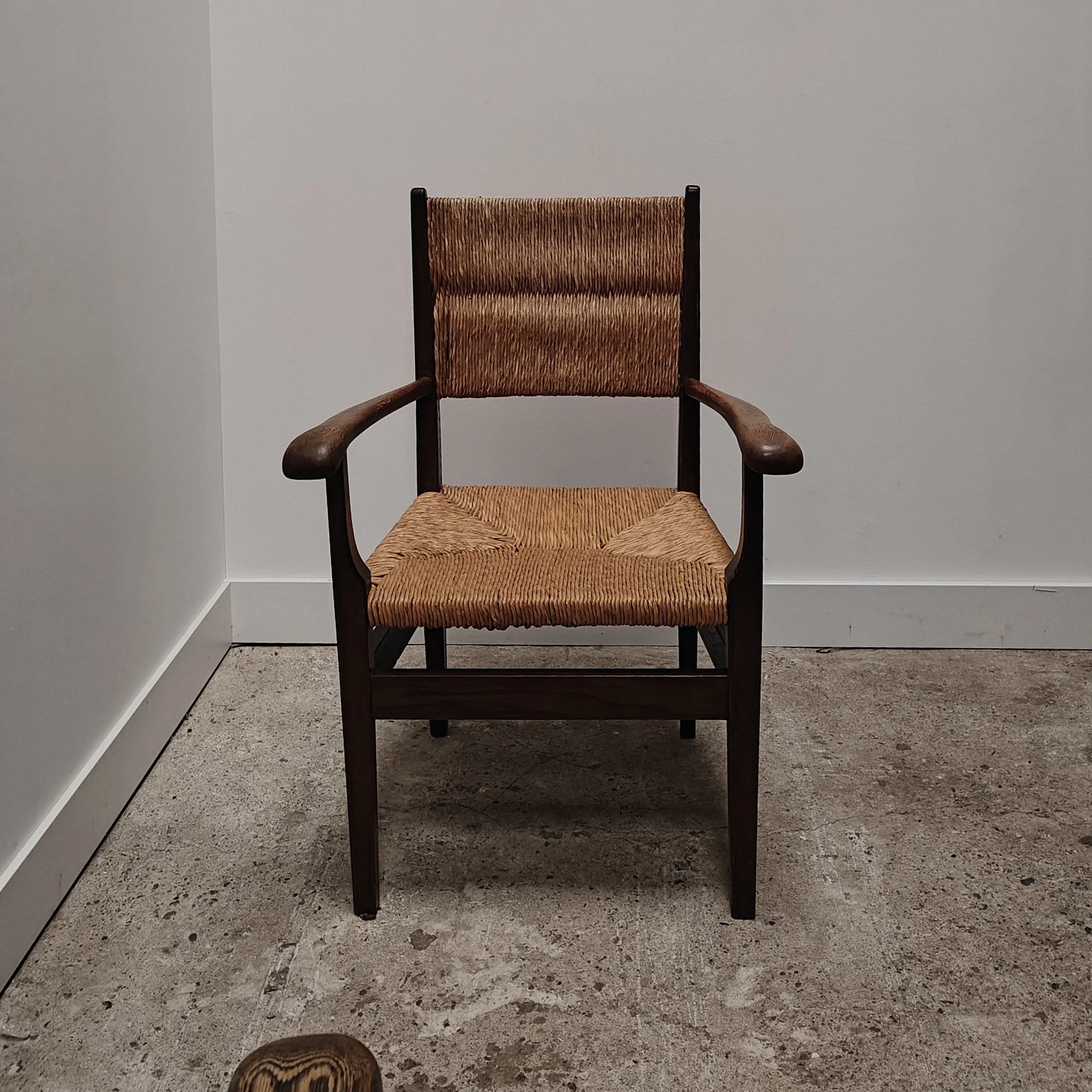 French rustic rush armchairs set of 3 3.jpg