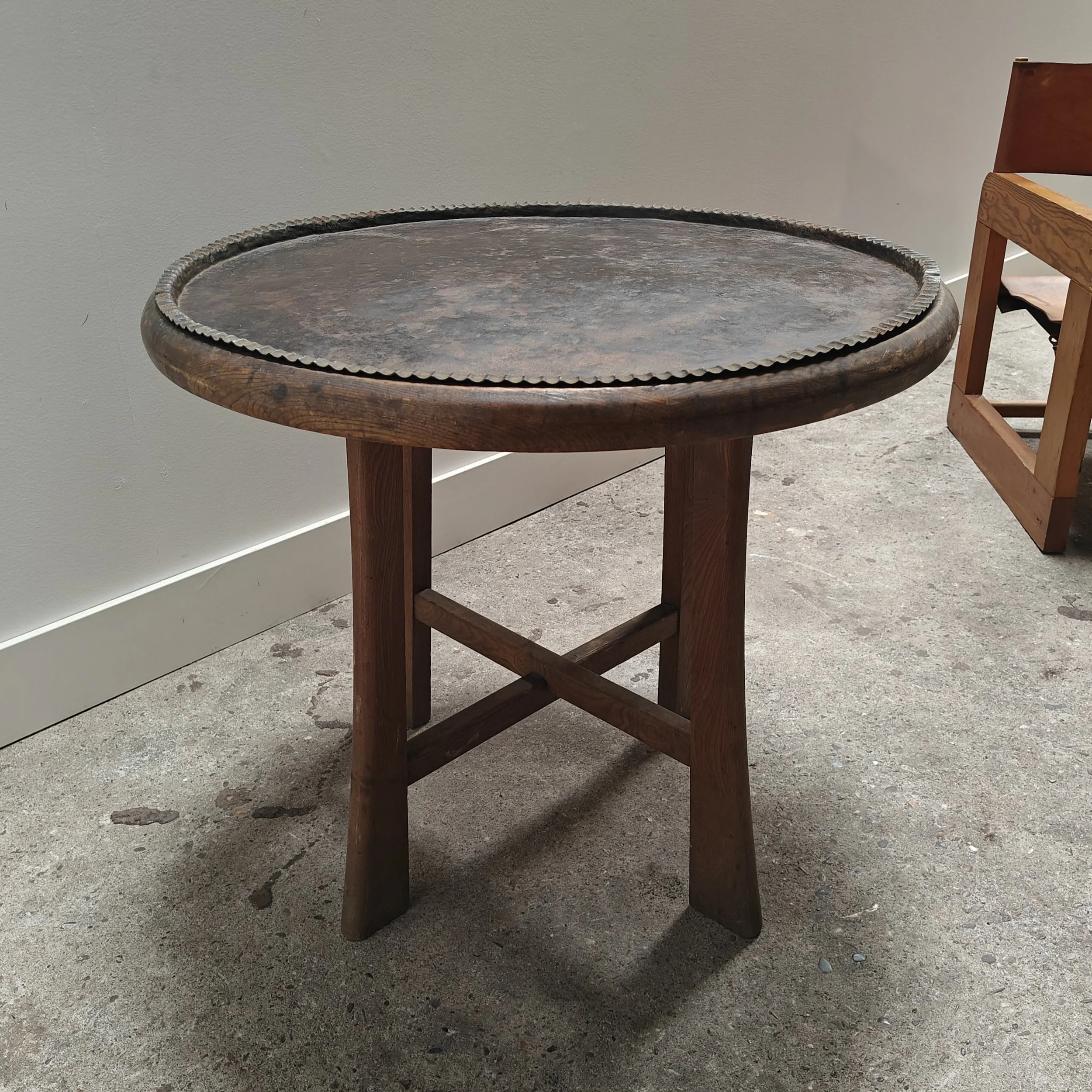 Amsterdamse school sidetable with metal tray h58 w68 9.jpg