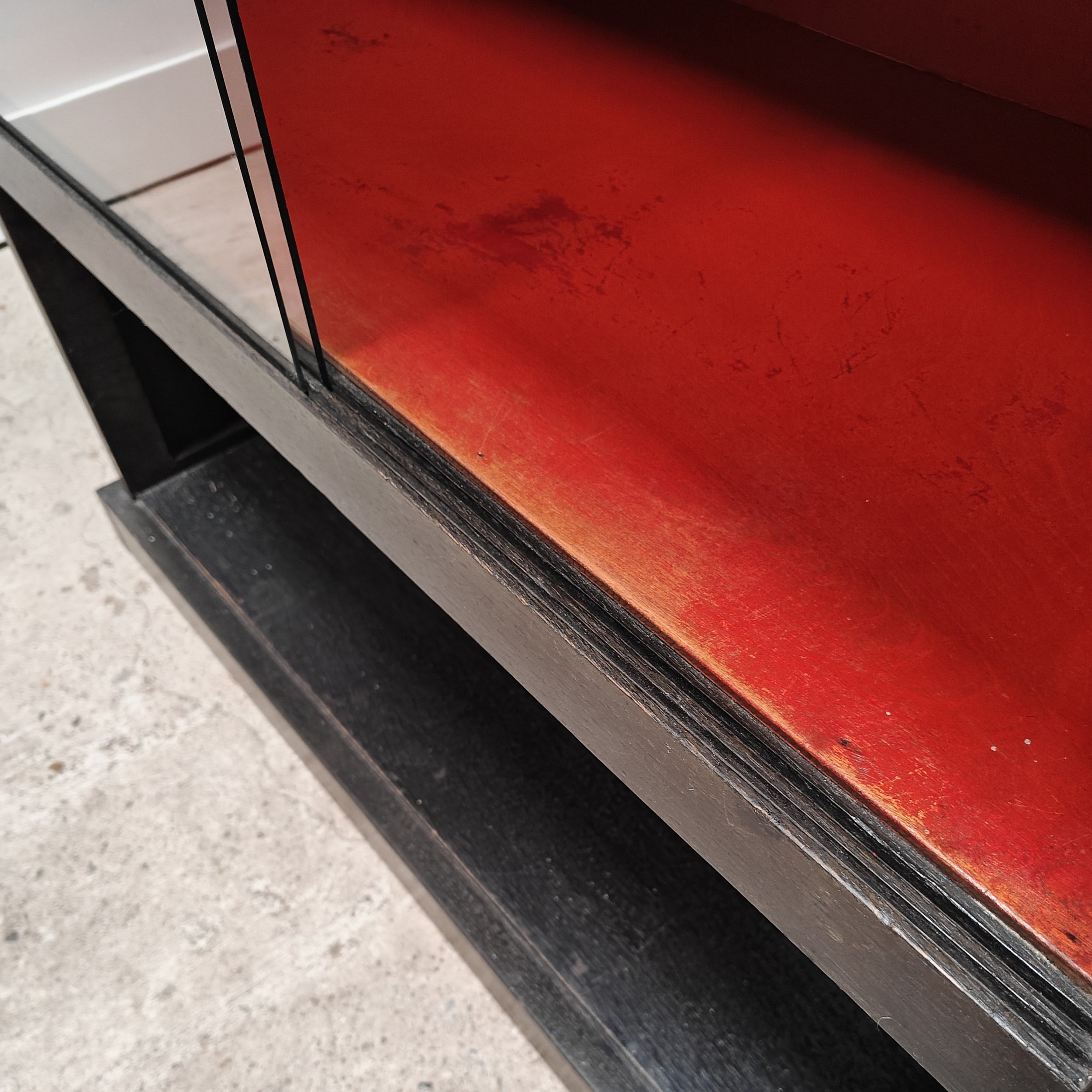 Rare J Brunott Den Haag cabinet, interior detail