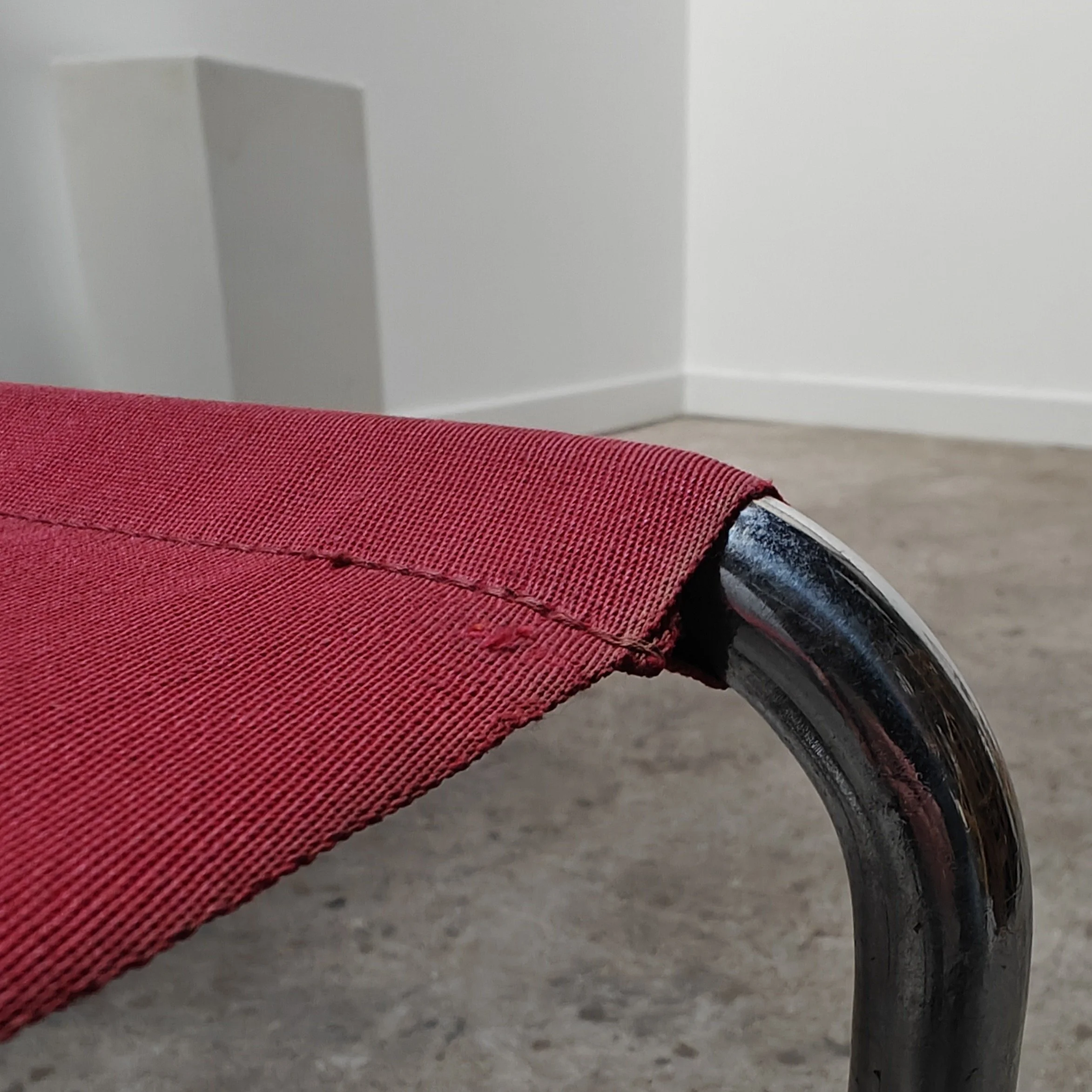 Tubular Bauhaus stool with iron yarn seat 3.jpg