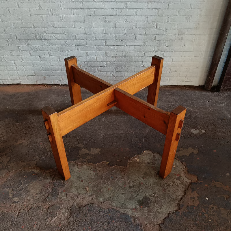 Modernist pine dining - side table 1.png
