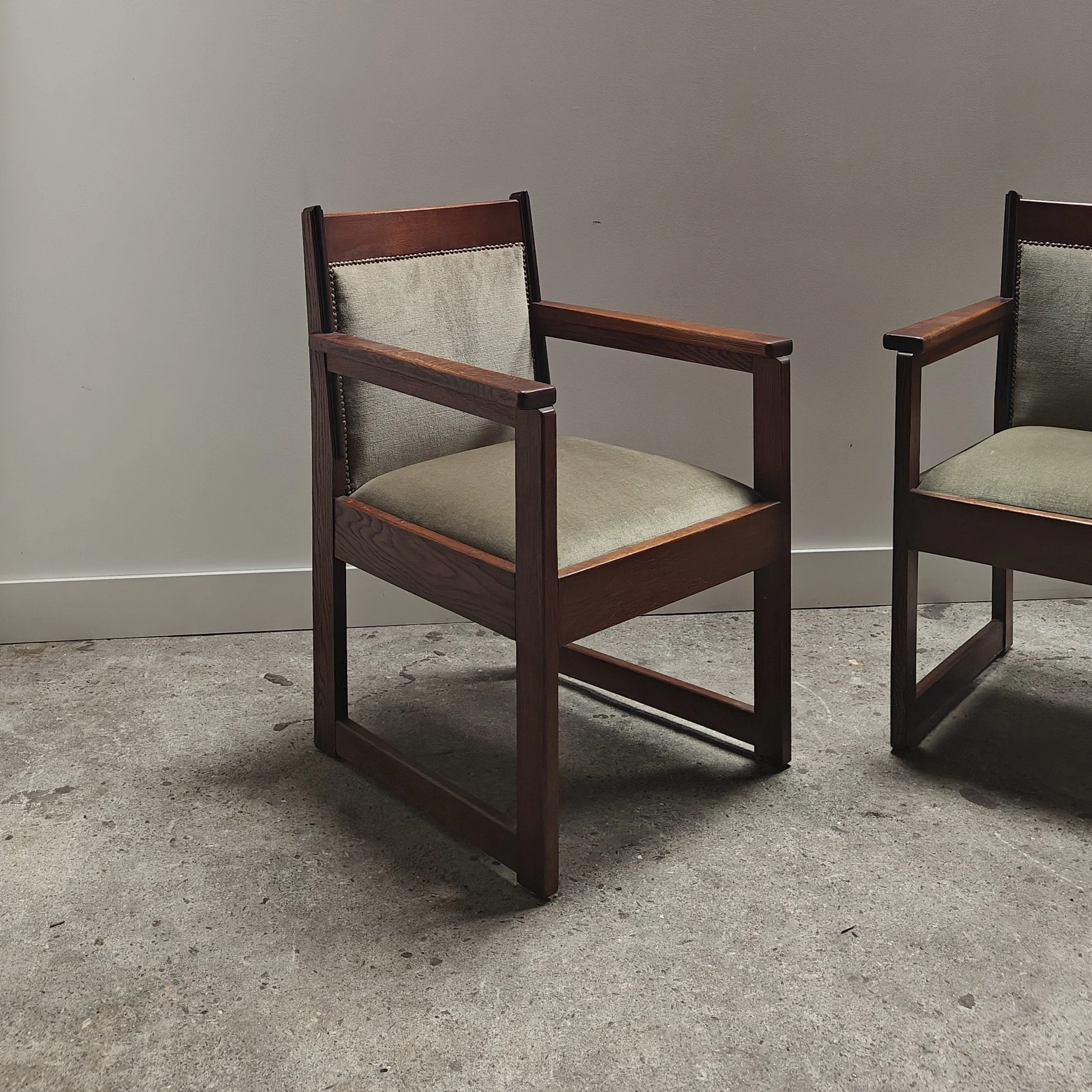 Haagse school armchairs green veloer 6.jpg