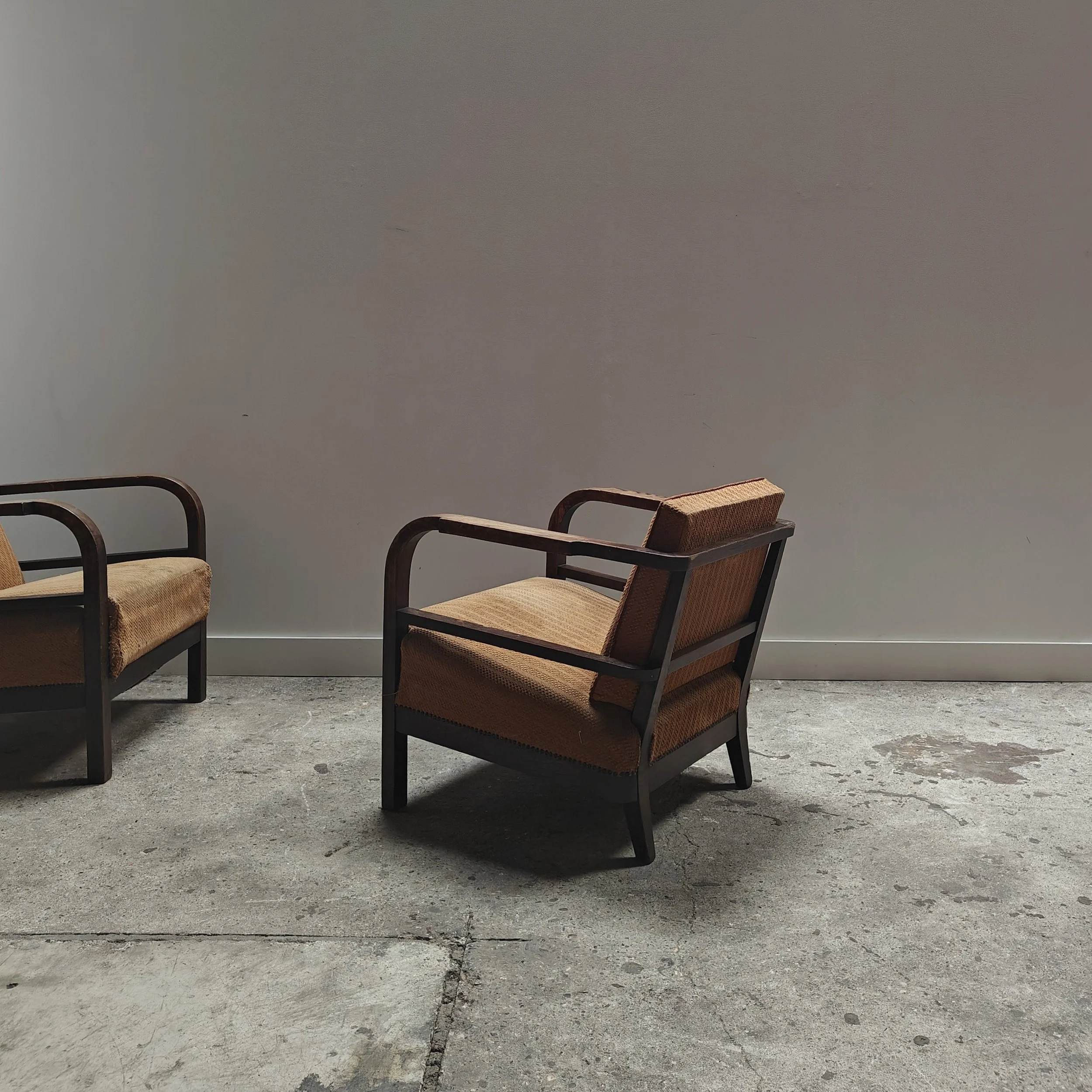Set of two art deco armchairs