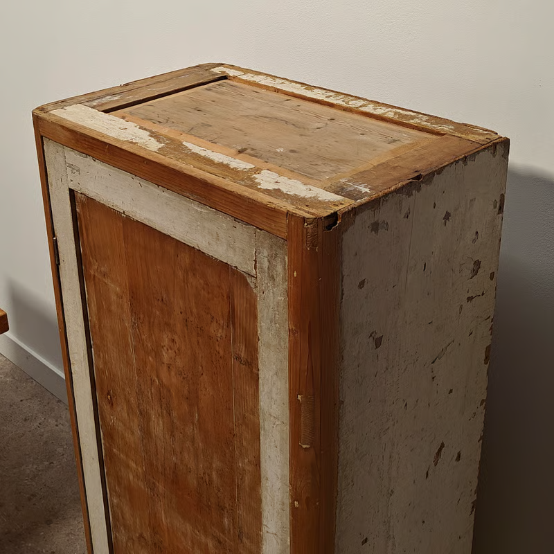 One door cabinet wood and old white paint 7.png