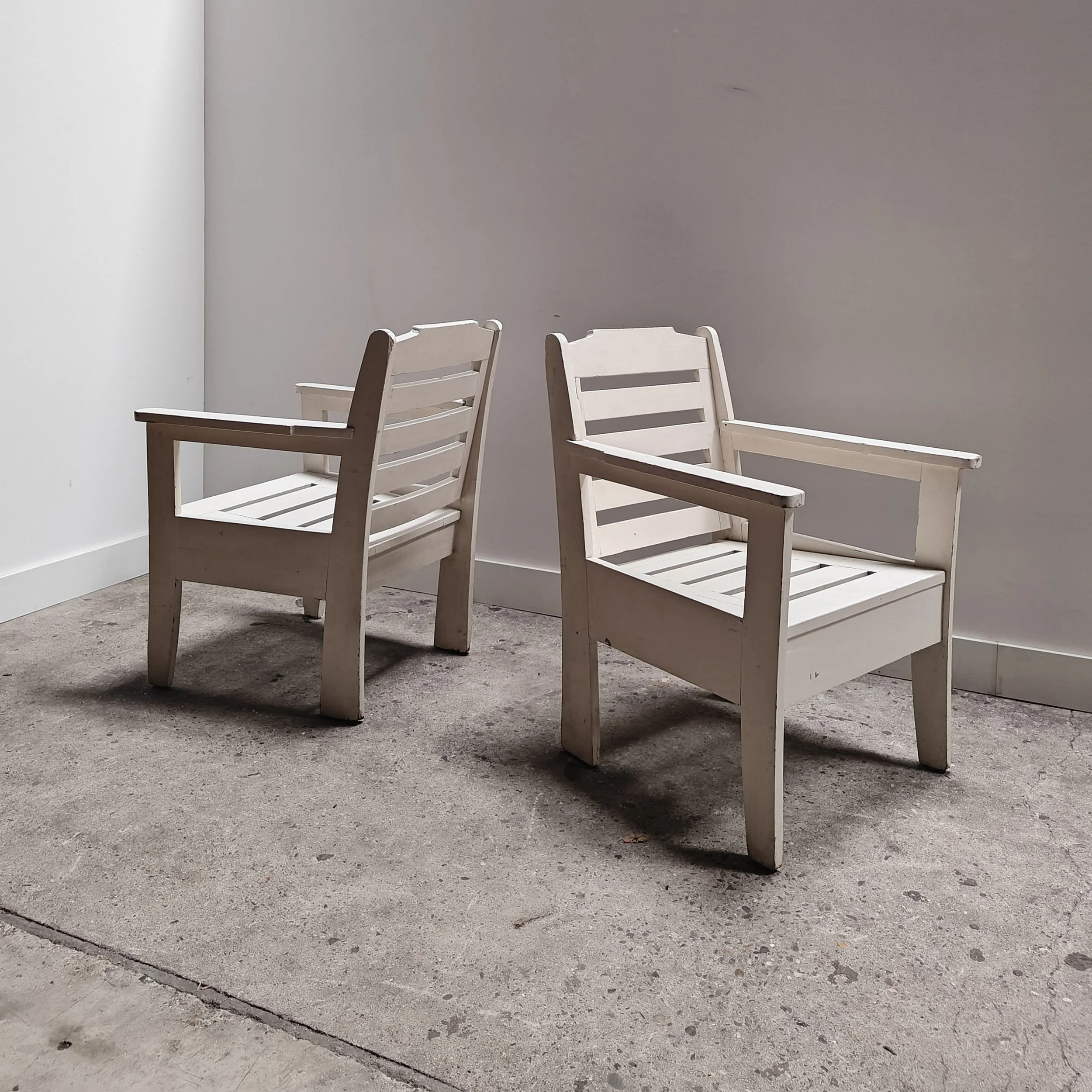White painted Amsterdamse school armchairs 1930s 7.jpg