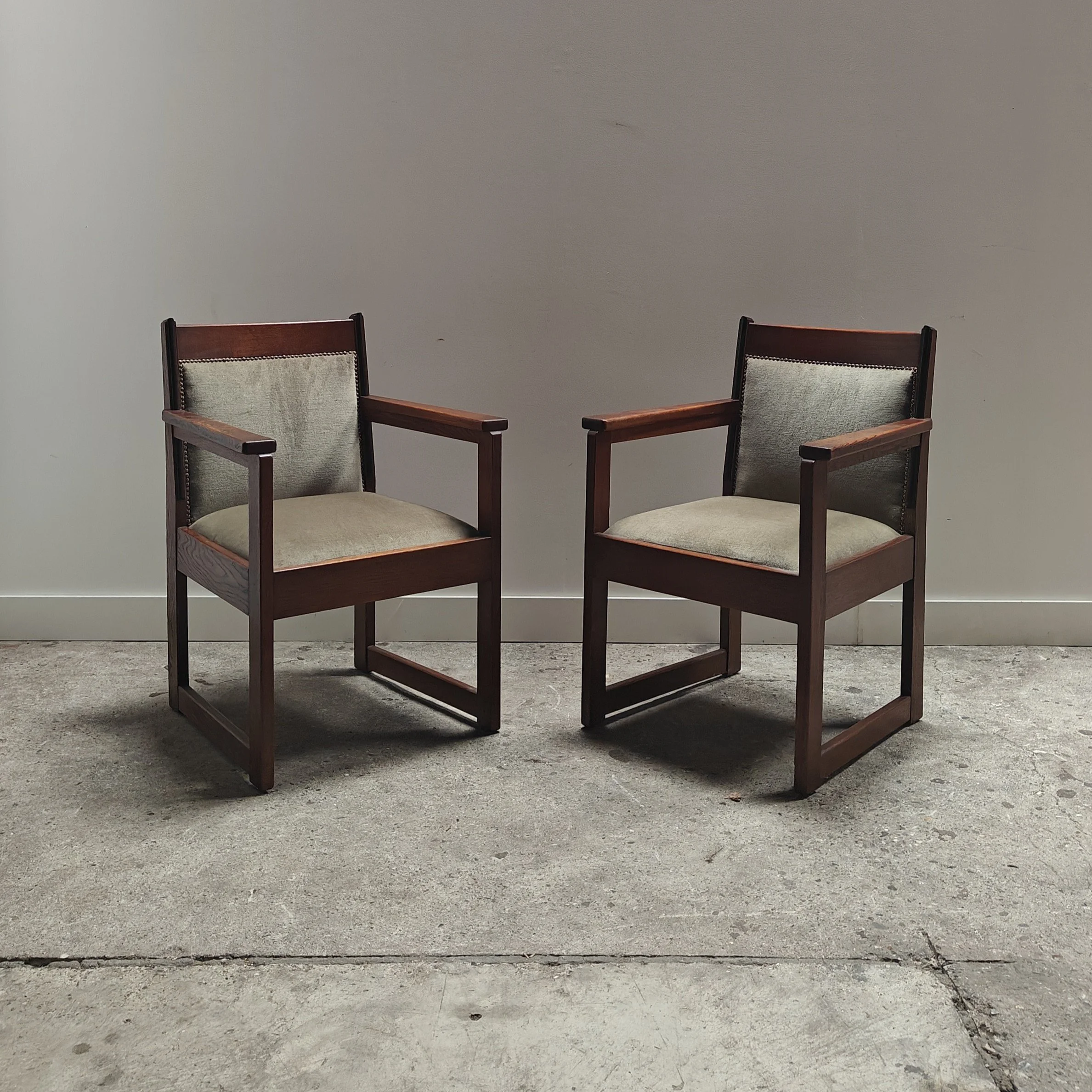 Haagse school armchairs green veloer 1.jpg