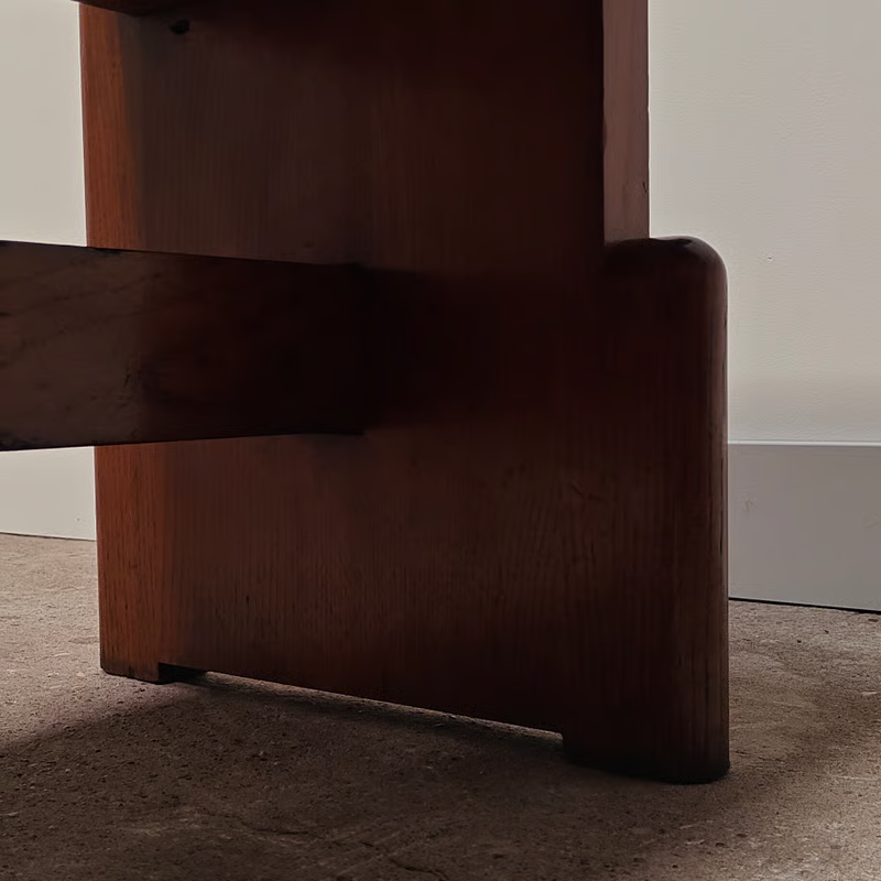 Antique oak bench in a subtle Amsterdam school style 8.png