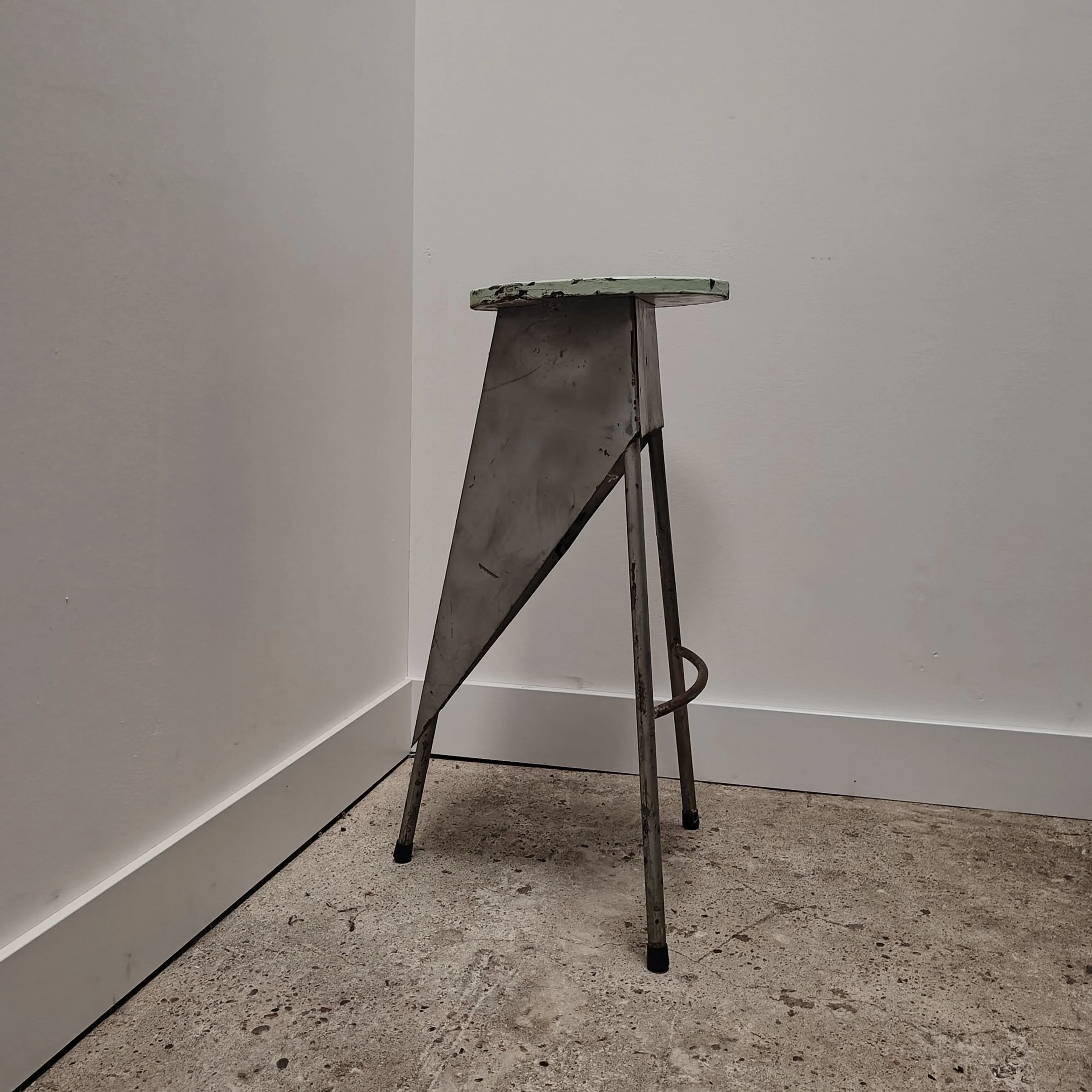 Set of six modernist metal stools from France 1960s 5.jpg