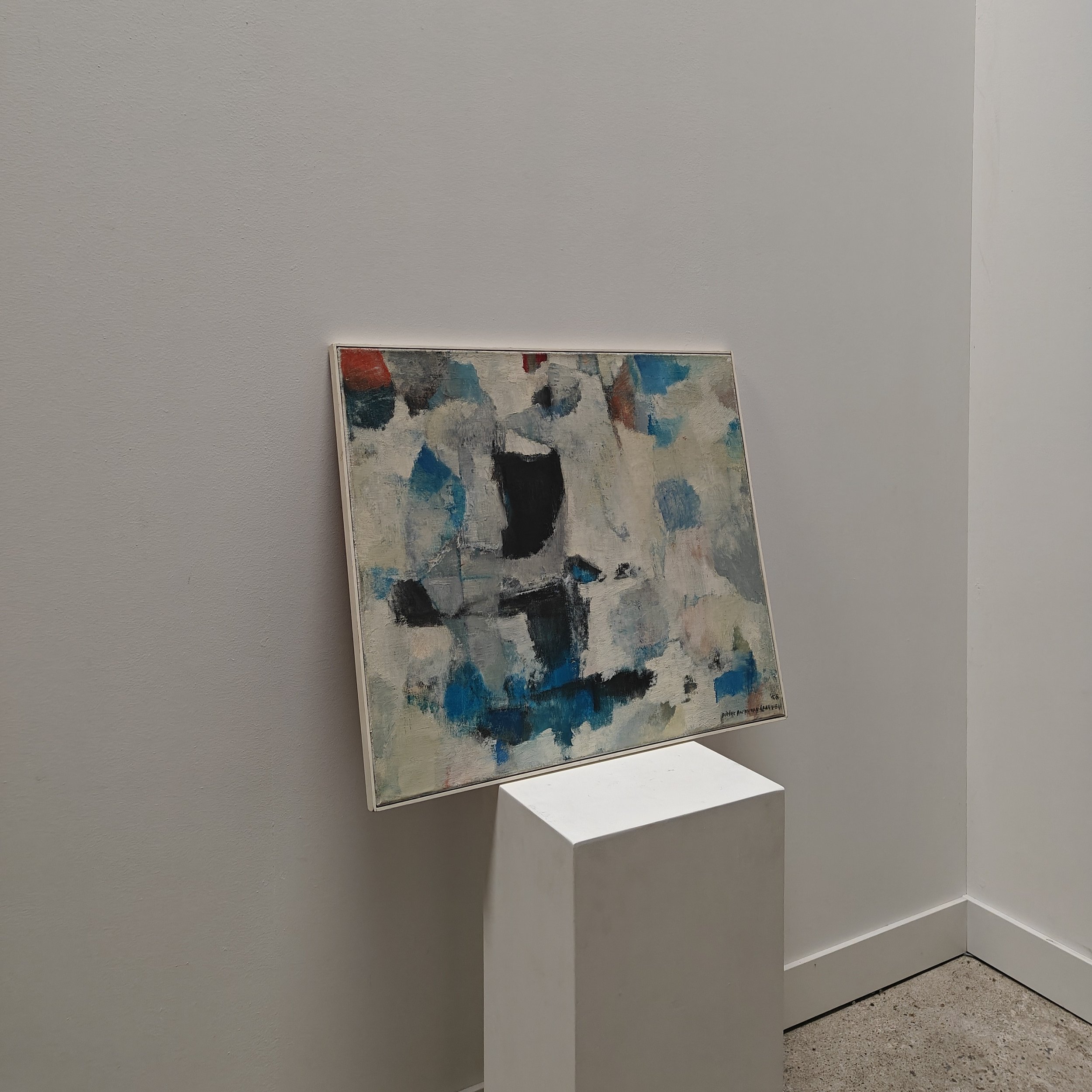 Abstract painting signed Pieter Anton van Leeuwen 1958 2.jpg