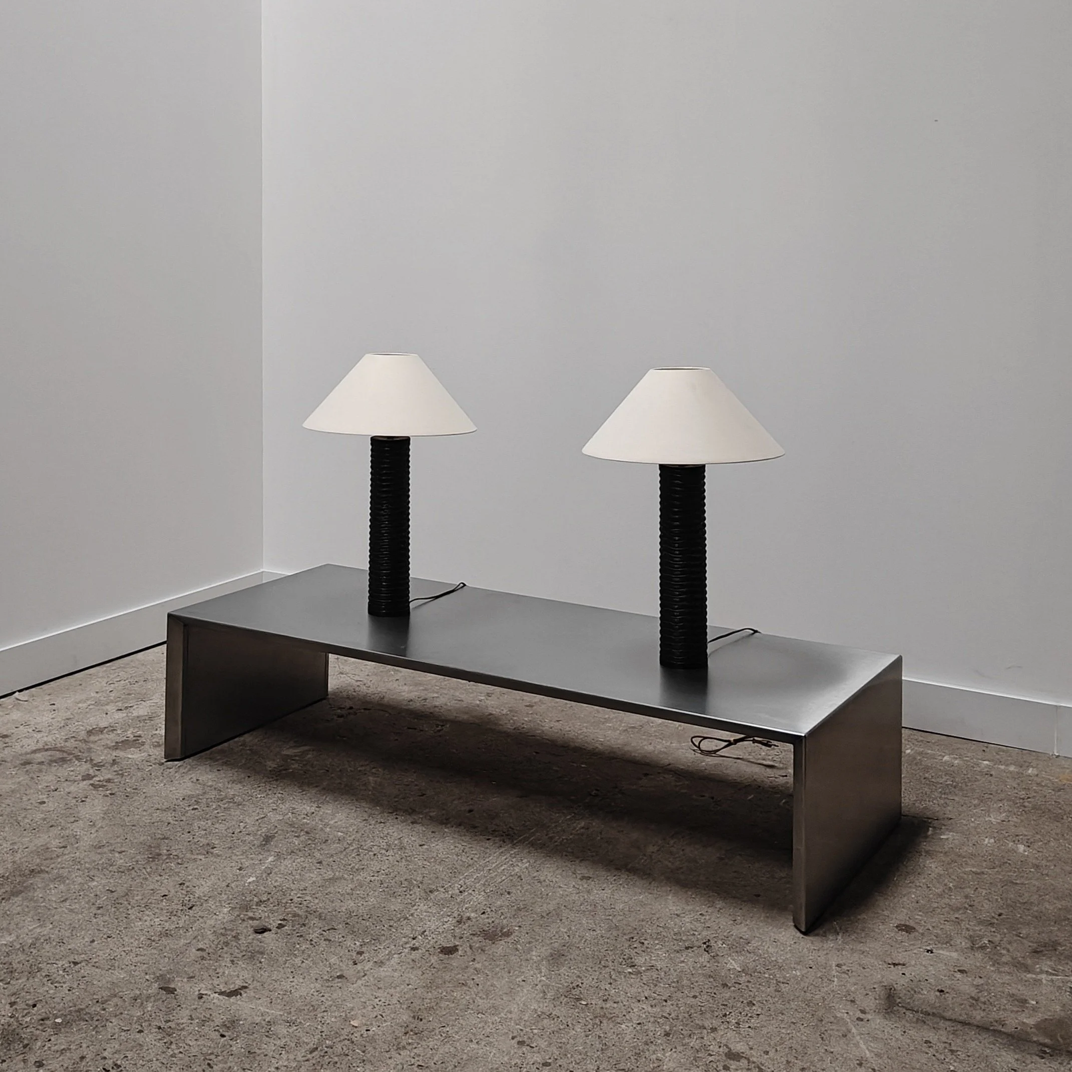 Set of two sculptural wooden lamps 1.jpg