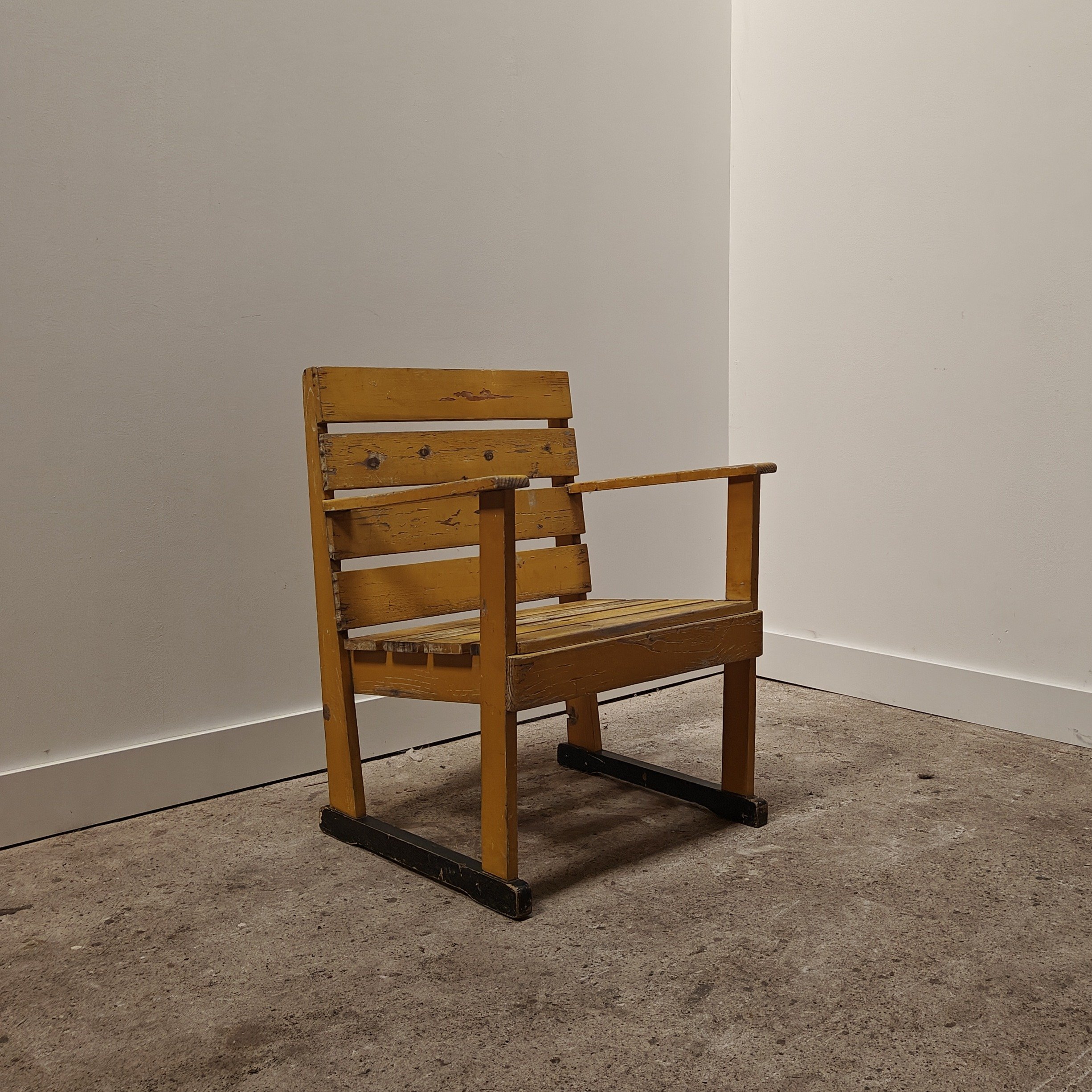 Haagse school armchair in original yellow 3.jpg